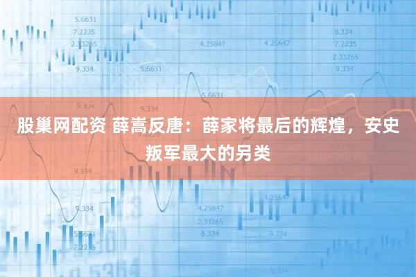 股巢网配资 薛嵩反唐：薛家将最后的辉煌，安史叛军最大的另类