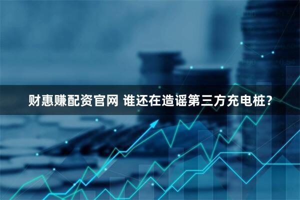 财惠赚配资官网 谁还在造谣第三方充电桩？